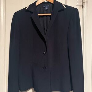 Ann Taylor Navy Women's Blazer with Cream Trim